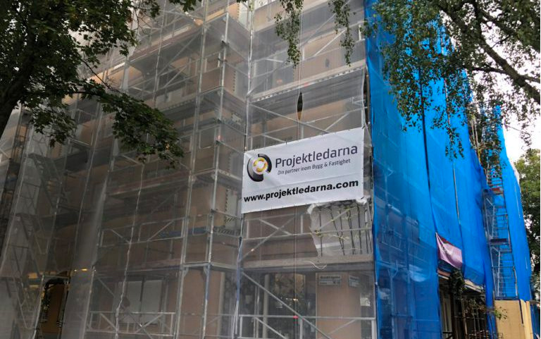 Renovering av fasad hos Brf i Solna